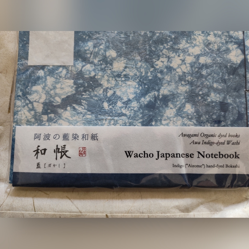 Wacho Japanese Notebook Awa Indigo Dyed Washi Awagami Factory Made Japan NIP - Picture 3 of 3